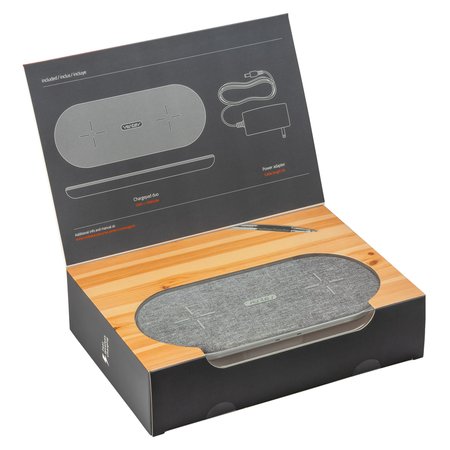Ventev Wireless Chargepad duo 20W, Gray and White WRLSPADDUOVNV
